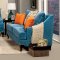 Viscontti SM2203 Sofa in Peacock Blue Fabric w/Options