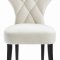 Leandra Dining Chair 742 Set of 2 Cream Velvet Fabric - Meridian