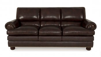 8294 Roswell Sofa & Loveseat in Burgundy by Leather Italia [LIS-8294 Roswell]