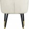 Louise Dining Chair 733 Set of 2 Cream Velvet Fabric by Meridian