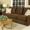 Sierra Chocolate Fabric Modern Sofa & Loveseat Set w/Options