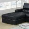 Floria Sectional Sofa CM6122BK in Black Bonded Leather Match