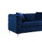 Scarlett Sofa 663 in Navy Velvet Fabric by Meridian w/Options