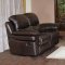 Jene Reclining Sofa in Brown Leather w/Optional Loveseat & Chair