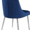 Karina Dining Chair 784 Set of 2 Navy Velvet Fabric by Meridian