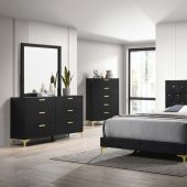 Kendall Bedroom Set 5Pc 224451 in Black by Coaster