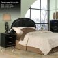 Black Hi-Gloss Finish Transitional Bedroom w/Optional Items