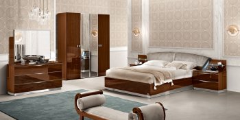 Onda Walnut Bedroom by ESF w/Optional Case Goods [EFBS-Onda Walnut]