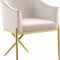 Xavier Dining Chair 763 Set of 2 Cream Velvet Fabric by Meridian