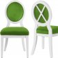 Lotus Dining Chair 747 Set of 2 Green Velvet Fabric by Meridian