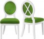 Lotus Dining Chair 747 Set of 2 Green Velvet Fabric by Meridian