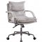 Haggar Office Chair 92537 Vintage White Top Grain Leather - Acme