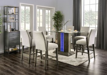 Turton II Counter Ht Dining Table CM3718PT in Gray w/Options [FADS-CM3718PT-Turton II]