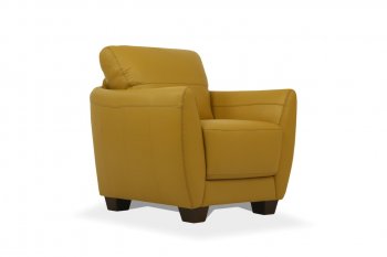 Valeria Chair 54947 in Mustard Leather by Mi Piace [MPAC-54947 Valeria MI Piace]