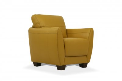 Valeria Chair 54947 in Mustard Leather by Mi Piace