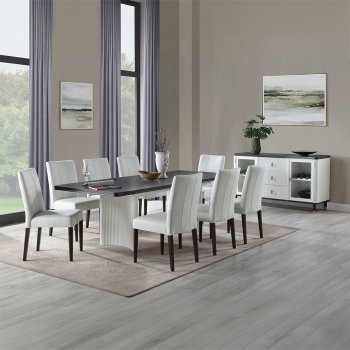 Carena Dining Table DN02955 in White & Brown by Acme w/Options [AMDS-DN02955 Carena]