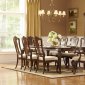 Rich Brown Finish Classic Dining Table w/Optional Items