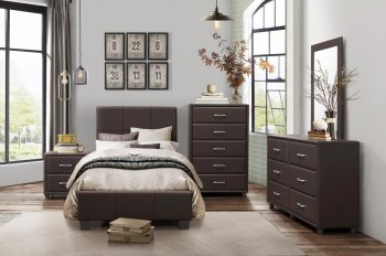 Lorenzi Kids Bedroom 4PC 2220TDBR in Dark Brown by Homelegance [HEKB-2220TDBR-Lorenzi]