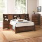 Medium Oak Finish Transitional Bedroom w/Storage Bed & Options