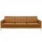 Loft Sofa in Tan Faux Leather by Modway w/Options