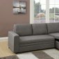 F6574 Convertible Sectional Sofa Bed in Ash Black by Poundex