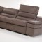 Erica 7869 Genuine Leather Sectional Sofa in Brown or Light Grey