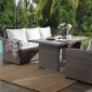 Tahan 4Pc Outdoor Set 45070 in Gray Wicker by Acme