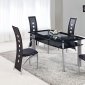 D1058DT Dining Set 5Pc in Black by Global Furniture USA