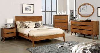 Lennart CM7386A-MO 5Pc Bedroom Set in Oak Finish w/Options [FABS-CM7386A-MO]