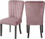 Shelby Dining Chair 725 Set of 2 Pink Velvet Fabric by Meridian