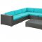 Corona Outdoor Patio Sectional 7Pc Set Choice of Color by Modway