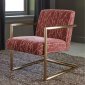 905405 Set of 2 Accent Chairs in Wine Fabric by Coaster