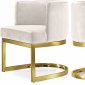 Gianna Dining Chair 718 Set of 2 Cream Velvet Fabric by Meridian