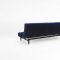 Oldschool Sofa Bed in Dark Blue w/Retro Legs by Innovation