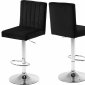 Joel Bar Stool 710 Set of 4 Black Velvet Fabric by Meridian