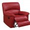 U99270-R Motion Sofa in Red PU by Global w/Options