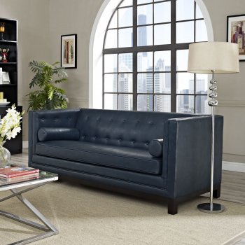 Imperial EEI-1421-BLU Sofa in Bonded Leather by Modway w/Options [MWS-EEI-1421-BLU-Imperial]