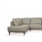 Tampa Sectional Sofa 54975 Airy Green Leather by Mi Piace