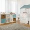 Omestad CM7135 House Design Youth Bed in White & Blue w/Options