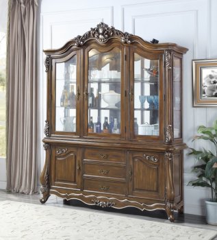 Latisha Buffet w/ Hutch DN01360 in Antique Oak by Acme [AMBU-DN01360 Latisha]