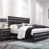 Ava Bedroom Set 5Pc in Black by Global w/Options