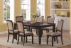 Rich Cappuccino Finish Modern 7Pc Dining Set w/Extension Leaf