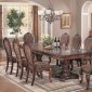 Dark Cherry Finish Dining Table w/Double Pedestal Base