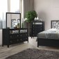 Kerri 5Pc Bedroom Set CM7990 in Black & Mirror w/Options