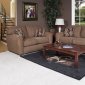 Council Mocha Fabric Modern Sofa & Loveseat Set w/Options