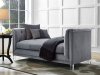 Naomi Loveseat TOV-CL11 in Grey Velvet Fabric by TOV Furniture