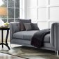 Naomi Loveseat TOV-CL11 in Grey Velvet Fabric by TOV Furniture