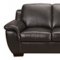 Black Full Italian Leather Classic 4Pc Sofa Set w/Wooden Legs