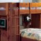 CM-BK529OAK Harford Bunk Bed in Oak w/Desk & Chair