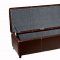 Brown Color Rectangular Shape Leather Ottoman With Storage